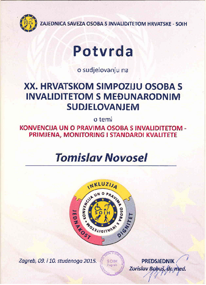 XX.hrvatski simpozij osoba s invaliditetom s međunarodnim sudjelovanjem